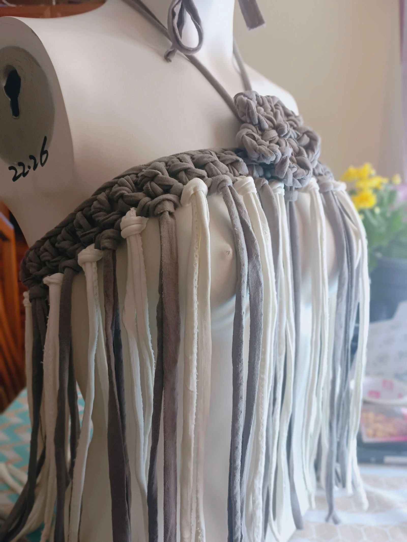 Halter boho chic tela perfurada – photo 4